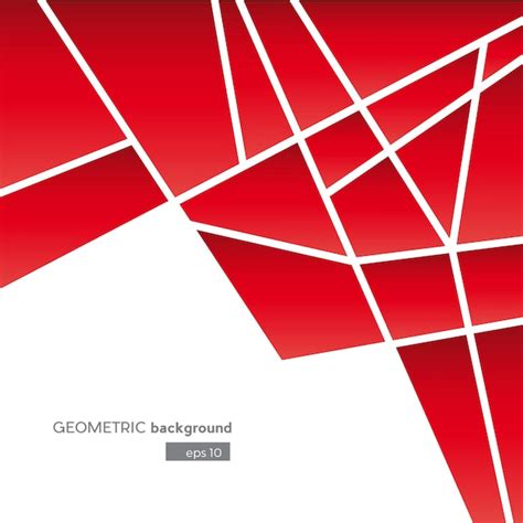 Premium Vector | Geometric abstract red polygons vector background