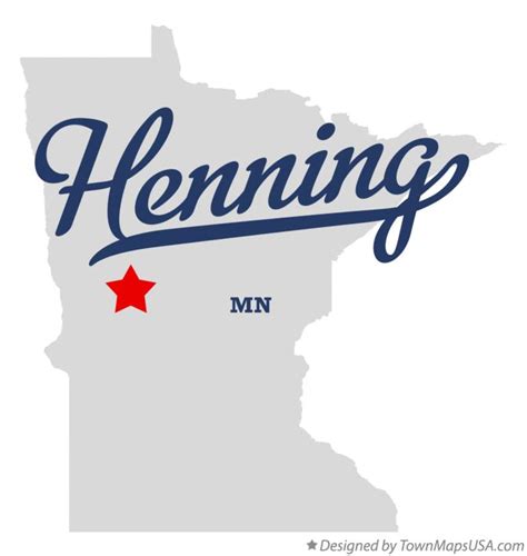 Map of Henning, MN, Minnesota