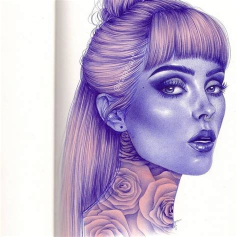 Ballpoint Pen Color Portraits | Pen art drawings, Colorful portrait, Ink artwork