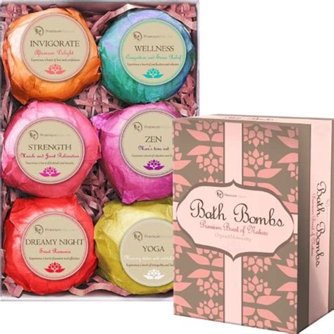 Bath Bombs Lush Gift Set - 6 Organic Essential Oils - Tanga