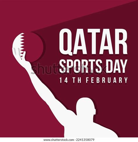 Vector Illustration National Sports Day Qatar Stock Vector (Royalty Free) 2241358079 | Shutterstock