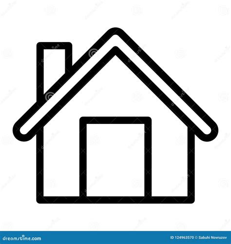 Home Line Icon. House Vector Illustration Isolated on White Stock Vector - Illustration of shape ...