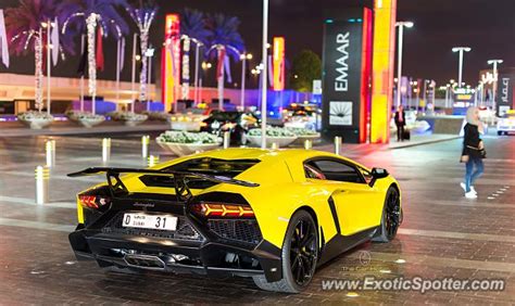 Lamborghini Aventador spotted in Dubai, United Arab Emirates on 02/06/2014