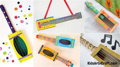 Tissue Box Guitar Craft Ideas - Kids Art & Craft