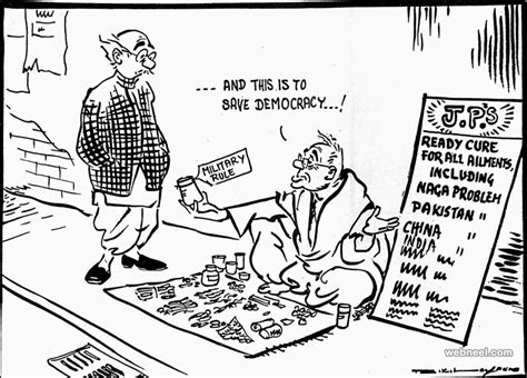 20 Best Editorial Cartoons by famous Indian cartoonist RK Laxman