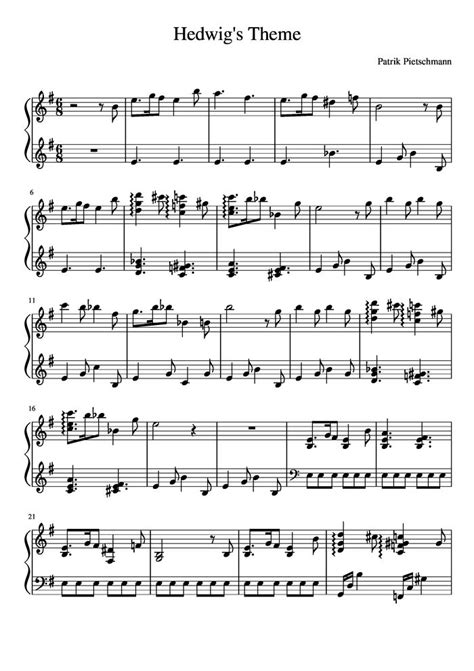 Source harry potter hedwigs theme 2 free sheet music by Patrik ...