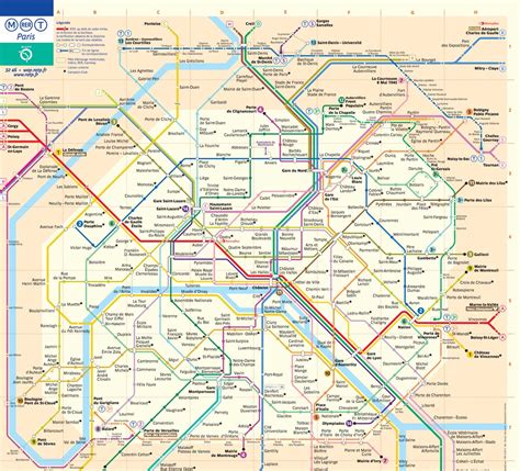 Paris Metro Map - Paris by Train