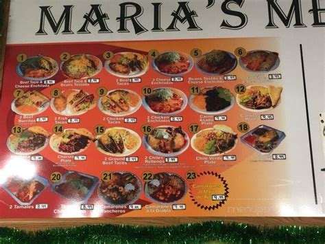 Menu of Maria's Restaurant in Goodland, KS 67735