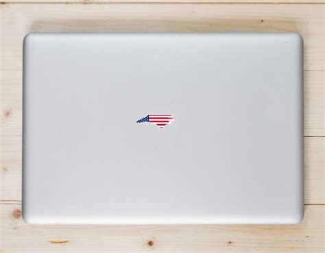 North Carolina American Flag Sticker - U.S. Custom Stickers