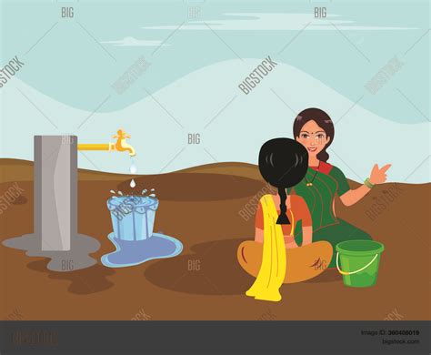 Wastage Water Village Vector & Photo (Free Trial) | Bigstock