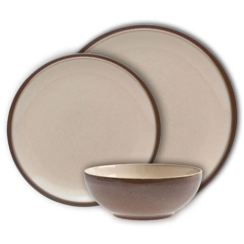 Denby Pottery Everyday Cappuccino 12 Piece Dinner Set | Labels Shopping Online