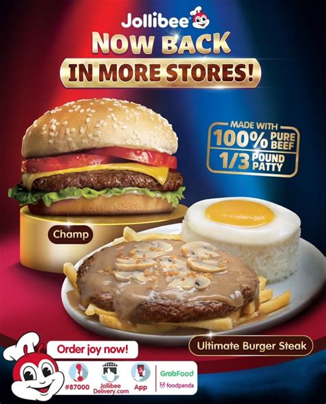 Jollibee’s Champ and Ultimate Burger Steak are now available in more ...