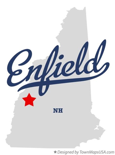 Map of Enfield, NH, New Hampshire