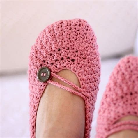 Crochet PATTERN Pretty in Pink Ladies Slippers english - Etsy