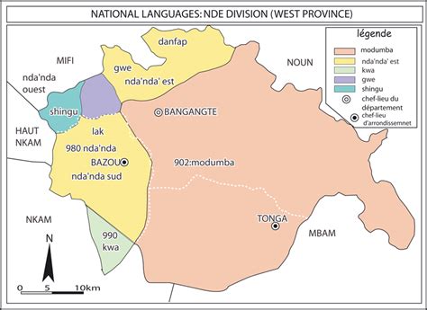 Languages, ethnic groups, distribution of races in Cameroon