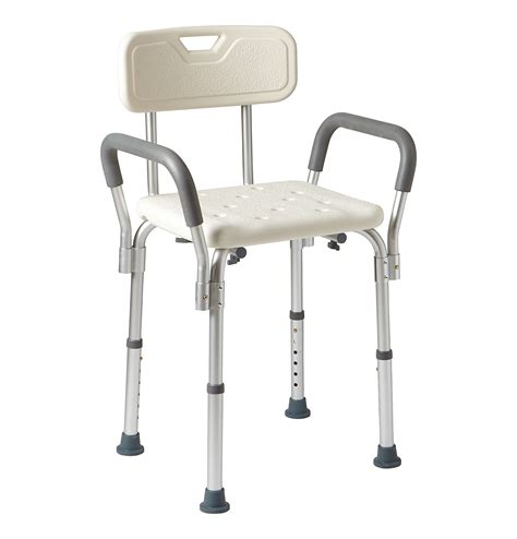 Buy Medline Shower Chair Bath Seat with Padded Armrests and Back, Great for Bathtubs, Supports ...