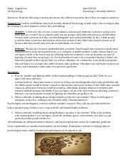 Copy of 2020 Ethical scenarios worksheet - Name: Angela Luo AP ...