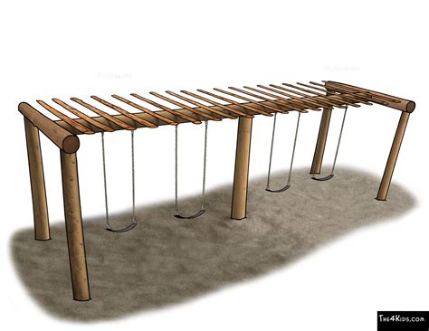 Large Pergola Swing Set - The 4 Kids