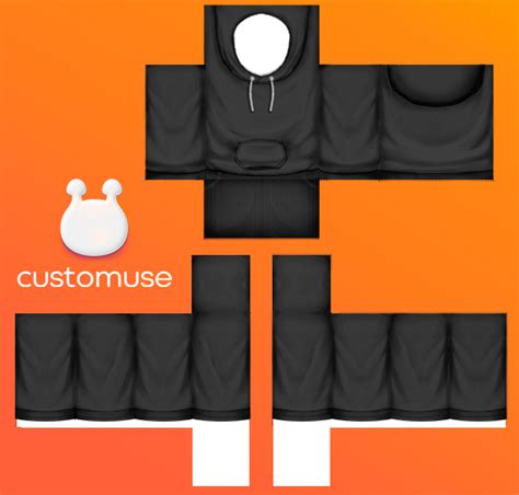 Black Hoodie sweatshirt Template | Free Roblox Clothing | Hoodie template, Clothing templates ...