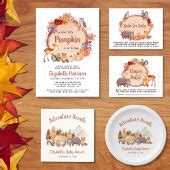 Woodland Animals Pumpkin Autumn Baby Shower Invite | Zazzle