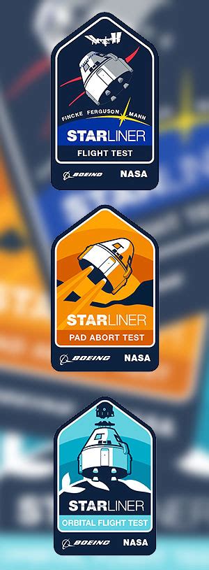 Boeing astronaut reveals mission patches for Starliner flight tests ...