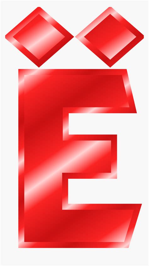 Transparent Big Red Clipart - Red E Alphabet Clip Art Free Letters, HD ...