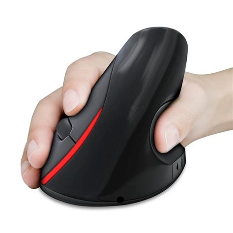 2.4G 2400DPI Wireless Vertical Mouse Ergonomic Rechargeable Computer Mice Built in Li ion ...