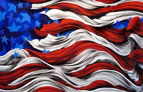 America pt.II by graffiti artist Erni Vales | American flag painting, American flag art, Flag art