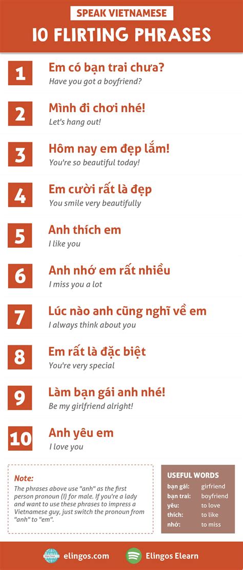 Vietnamese Phrases | TOP 10 Flirting & Love phrases in Vietnamese | Vietnamese phrases ...