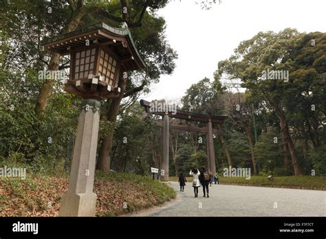 Torii gate entrance to the shinto shrine in Tokyo Stock Photo - Alamy