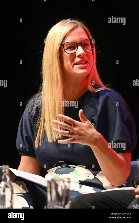 London, UK. 8 October 2023. Ellie Reeves MP speaking at the Labour ...