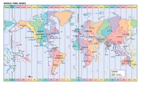 Time Zone World Map Printable