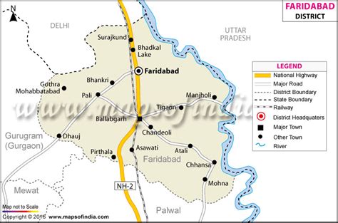 Faridabad District Map