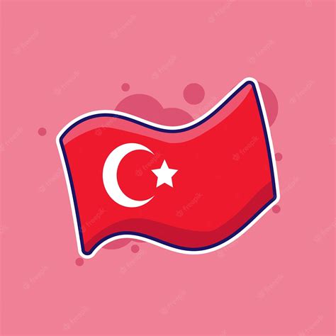 Premium Vector | Turkey flag art illustration