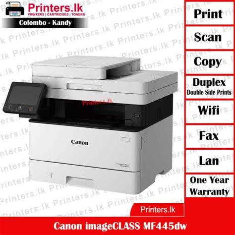 Canon imageCLASS MF445dw Laser Printer- [Print|Scan|Copy|Wireless|Duplex|Fax|ADF|One Year ...