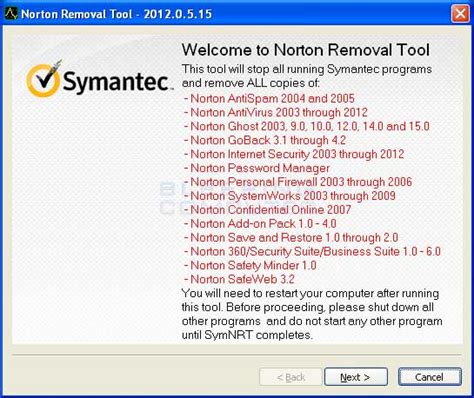 Download Norton Removal Tool