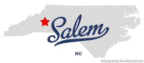 Map of Salem, Burke County, NC, North Carolina