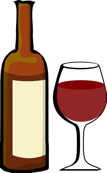 Glass Of Wine With Wine Bottle Clip Art at Clker.com - vector clip art online, royalty free ...