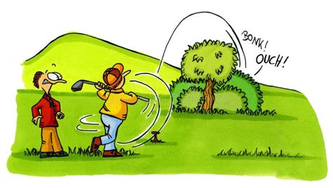 Golfer Accident - Golf Cartoons Series Number 2 Stock Illustration - Illustration of people ...