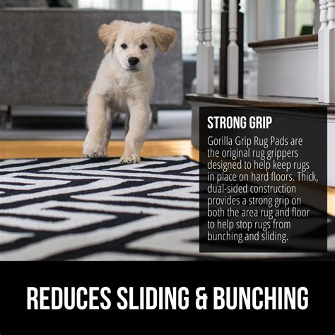 Gorilla Grip Slip Resistant Rug Gripper Pads for Hard Floors, Keep Rugs in Place, 8x10 Feet ...