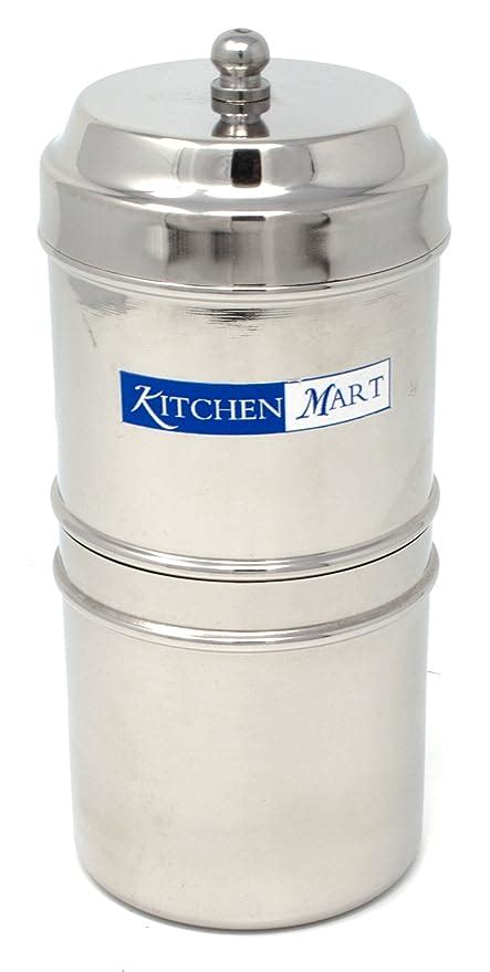 Buy Kitchen Mart Stainless Steel South Indian Filter Coffee Drip Maker (2 Cup) Online at Low ...