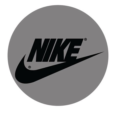 Grey Circle Smaller Nike Logo In A Circle - Clip Art Library