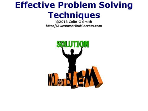 Effective Problem Solving Techniques