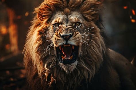 Majestic Lion Roar Laptop Wallpaper | Premium AI-generated image