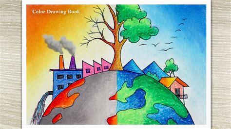 How to draw save Environment save Earth, Save nature drawing