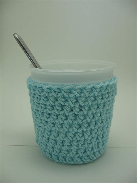 Handmade Crochet Robins Egg Blue Ice Cream Pint Cozy N2 free image download