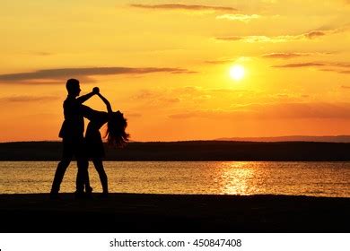 Couple Dancing Sunset Stock Photo (Edit Now) 450847408