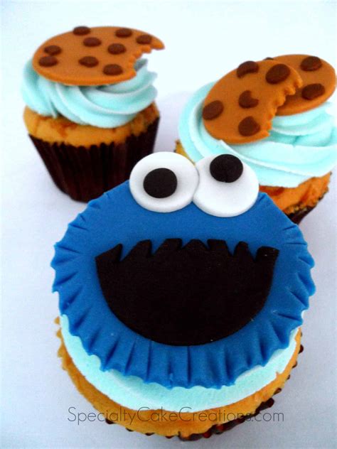 Cookie Monster Cupcakes {I am back on Etsy!}
