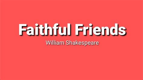 Poem 3 |Faithful Friends|class 9 | up board|by William Shakespeare - YouTube