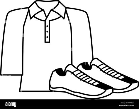 male tennis uniform shirt with shoes vector illustration design Stock Vector Image & Art - Alamy